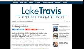 
							         Austin Regional Clinic | Lake Travis Tx Visitor and Relocation Guide								  
							    