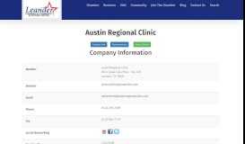 
							         Austin Regional Clinic - Leander Chamber of Commerce								  
							    