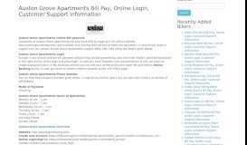 
							         Auston Grove Apartments Bill Pay, Online Login, Customer Support ...								  
							    