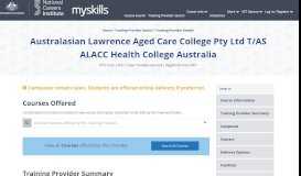 
							         Australasian Lawrence Aged Care College Pty Ltd T/AS ...								  
							    