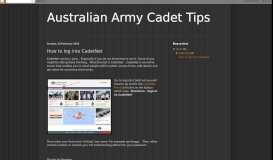 
							         Australian Army Cadet Tips: How to log into CadetNet								  
							    