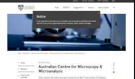 
							         Australian Centre for Microscopy & Microanalysis - The University of ...								  
							    