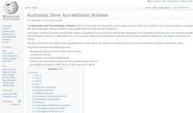 
							         Australian Diver Accreditation Scheme - Wikipedia								  
							    