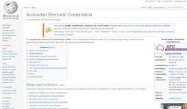 
							         Australian Electoral Commission - Wikipedia								  
							    