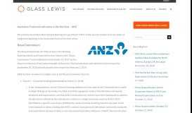 
							         Australian Financial Institutions in the Hot Seat – NAB - Glass Lewis								  
							    