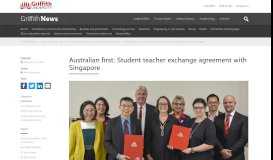 
							         Australian first: Student teacher exchange agreement with Singapore ...								  
							    