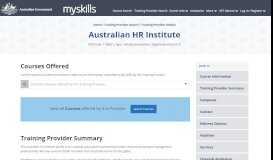 
							         Australian HR Institute - 110087 - MySkills								  
							    