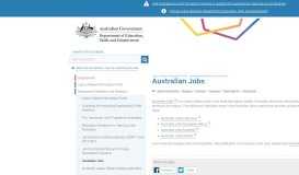 
							         Australian Jobs | Department of Employment, Skills, Small and Family ...								  
							    