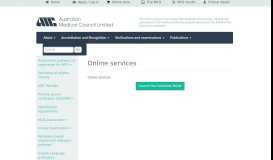 
							         Australian Medical Council » Online Services								  
							    