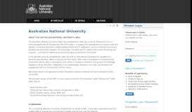 
							         Australian National University - Open Opportunities - TenderSearch								  
							    