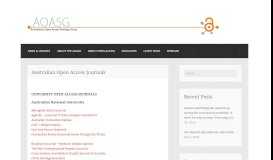 
							         Australian Open Access Journals – Australasian Open Access ...								  
							    
