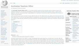 
							         Australian Taxation Office - Wikipedia								  
							    