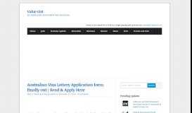 
							         Australian Visa Lottery Application form finally out | Read & Apply Here								  
							    