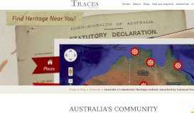 
							         Australia's Community Heritage website launched by National Trust ...								  
							    