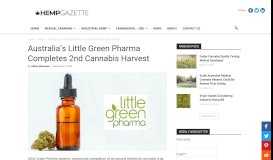 
							         Australia's Little Green Pharma Completes 2nd Cannabis Harvest								  
							    