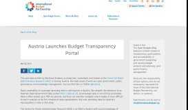 
							         Austria Launches Budget Transparency Portal | International Budget ...								  
							    