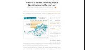 
							         Austria's award-winning Open Spending portal turns two – Global ...								  
							    