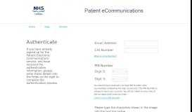 
							         Authenticate - NHSS Ecomms								  
							    