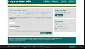 
							         Authenticate - Payment - Self Service Portal - Capital Resolve Ltd								  
							    