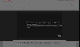 
							         Authentication Manager 8.1: Self-Service ... | RSA Link								  
							    