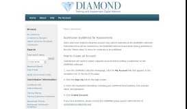 
							         Author Guidelines | DIAMOND Assessments ... - DIAMOND Portal								  
							    