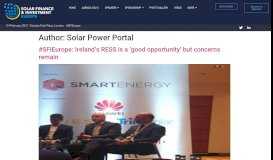 
							         Author: Solar Power Portal | Solar Finance & Investment Europe								  
							    