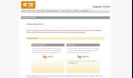 
							         Authorization Error Authorization Error - Supplier Portal - Guest - TE ...								  
							    
