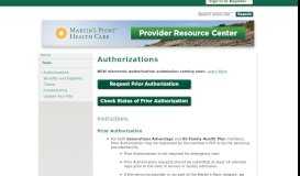 
							         Authorizations - Providers - Martin's Point								  
							    