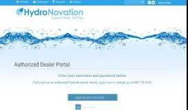 
							         Authorized Dealer Portal - HydroNovation								  
							    