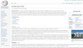 
							         Authorize.Net - Wikipedia								  
							    