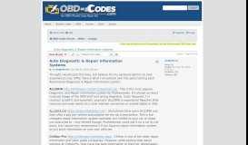 
							         Auto Diagnostic & Repair Information Systems - OBD-Codes.com								  
							    