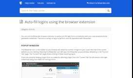 
							         Auto-fill logins using the browser extension | Bitwarden Help ...								  
							    