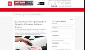 
							         Auto Financing Application | Dayton Toyota in South Brunswick ...								  
							    