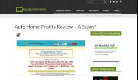 
							         Auto Home Profits Review - A Scam? - Extra Paycheck Online								  
							    