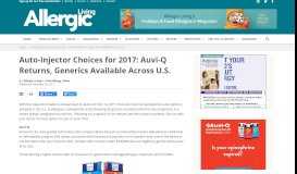 
							         Auto-Injector Choices for 2017: Auvi-Q Returns, Generics Available ...								  
							    