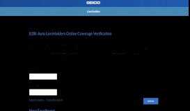 
							         Auto Lienholders Online Coverage Verification - B2B Services - Geico								  
							    