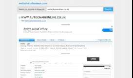 
							         autochaironline.co.uk at WI. Dealer Login - Website Informer								  
							    