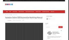 
							         Autodata Online 2020 Automotive Workshop Manual								  
							    