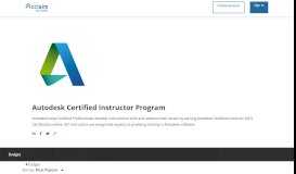 
							         Autodesk Certified Instructor Program - Badges - Acclaim								  
							    