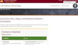 
							         Autodesk Education Software (AutoCAD, Revit, Maya, etc.) | IT@UMN								  
							    
