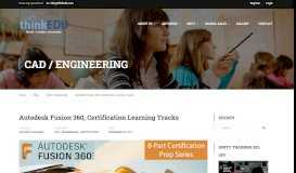 
							         Autodesk Fusion 360, Certification Learning Tracks - ThinkEDU ...								  
							    