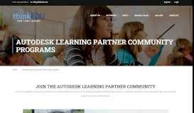 
							         Autodesk Learning Partner Community Programs - ThinkEDU ...								  
							    