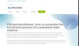 
							         Automate enrollment process of password reset solution | Tools4ever								  
							    