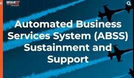 
							         Automated Business Services System (ABSS) Sustainment ...								  
							    