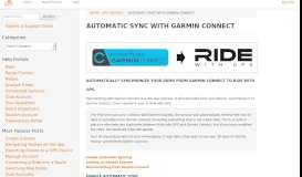 
							         Automatic Sync with Garmin Connect | Ride With GPS Help								  
							    