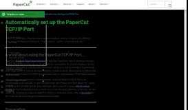
							         Automatically set up the PaperCut TCP/IP Port - PaperCut KB								  
							    