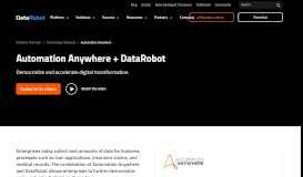 
							         Automation Anywhere | DataRobot								  
							    