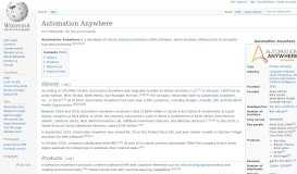 
							         Automation Anywhere - Wikipedia								  
							    