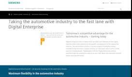 
							         Automotive Manufacturing | Market-specific Solutions | Siemens								  
							    