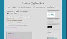 
							         Autonomous AP as Repeater with WPA2 – Another Wireless Blog								  
							    